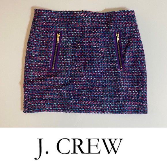 J. Crew Dresses & Skirts - J Crew Dolce Tweed Mini Skirt in Purple